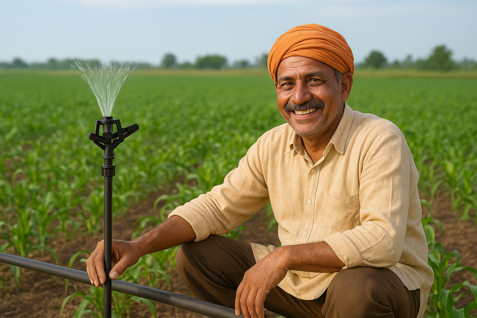 Irrigation Solutions - Farmer in Field